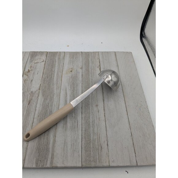 Vintage FLINT Arrowhead Stainless Steel Soup Ladle Spoon 9 1/2" Wheat handle #1 - Picture 3 of 8